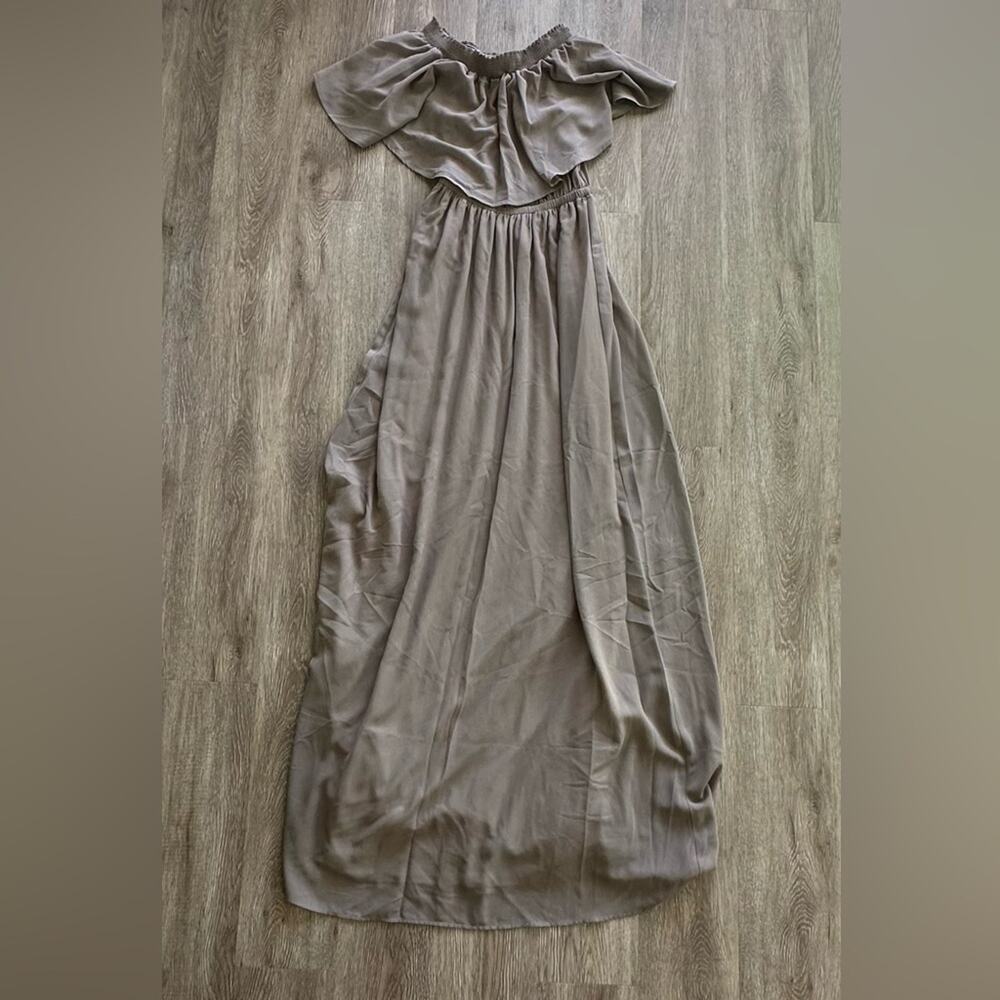 Show Me Your Mumu Hacienda Maxi Dress Dune Chiffon Small Bridesmaid Flowy Lined